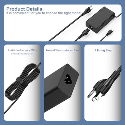 BULL-TECH Slim 100W USB C Charger Replacement for Lenovo ldeapad 5 Pro 16, ThinkBook 15 16 ThinkPad X13 Yoga Pro14s,T14p Gen1,T14s,NEO 14 Fast Charging Type C Travel Laptop Power Adapter
