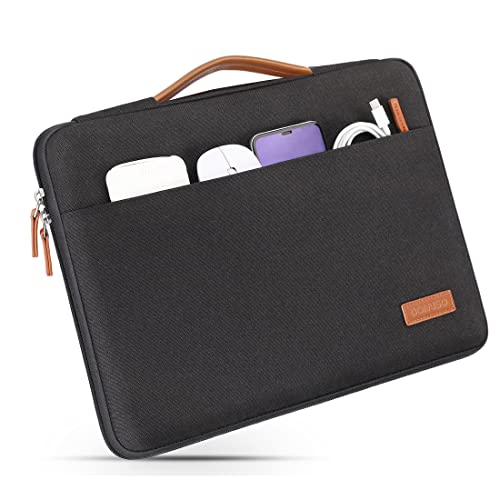 DOMISO Laptop Case Sleeve Protective Cover Compatible with MacBook Air 13 M4 M3 M2,MacBook Pro M2 M1,iPad Air/Pro,13 inch Dell,Lenovo, HP,Asus,Waterproof Computer Cases Bag with Handle,Black - color: Black, size: 13" for MacBook Air/Pro