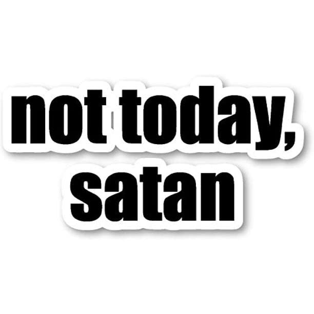 2 PCS Not Today Satan Laptop Stickers – 3x4 Inches Waterproof Vinyl Decals for Laptop, iPad, Scrapbook, Computer, Luggage – Funny Bold Stickers for Women, Men, Tech and Gifts - color: Satan