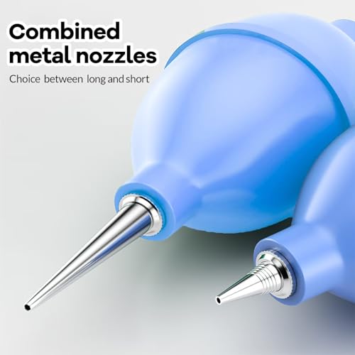 Strong Air Blower Blaster Pump Dust Cleaner Include Micro Fiber Cleaning Cloth, Bulb Blower for Digital SLR Lens Sensor LCD Screens Musical Instruments Keyboards Telescope Filtersl(Blue)