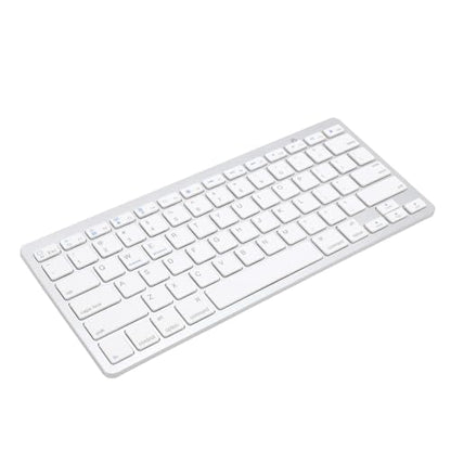 Zunate Bluetooth Keyboard - 78 Key Ultra Slim Compact Design, Ergonomic Wireless External Keyboard with Silent Typing and Portable USB Connectivity (Silver)