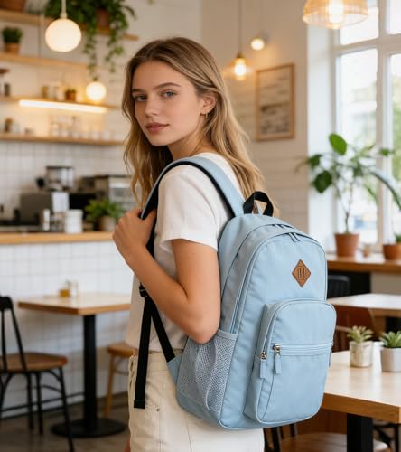 abshoo Classical Basic Womens Travel Backpack For College Men Water Resistant Bookbag (LightsteelBlue) - color: Lightsteelblue, size: 16.5 Inc