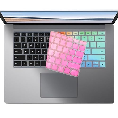 Keyboard Cover for Microsoft Surface Laptop 6/5/4 13.5" 15", Surface Laptop Studio 2 (2023), Studio 14.4" US Layout(Not Fit Surface Laptop 7 2024 2025)-Colorful