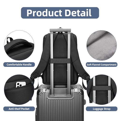Slim Laptop Backpack for Men 15.6 Inch Lightweght Business Backpack Waterproof Travel Backpack with USB Charger Port Computer Bag College Backpacks Gifts for Men Women - size: Medium