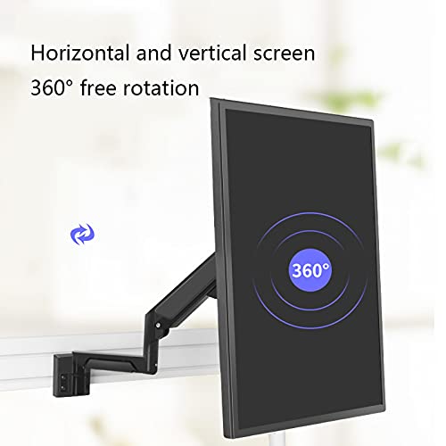Monitor Arm 10"-32" Monitor Wall Bracket Adjustable Gas Spring Monitor Mount Stand 10"-16" Wall-Mounted Laptop Stand, Hold Up to 19.8lbs, Black Monitor Desk Mount (Style : A) - color: A