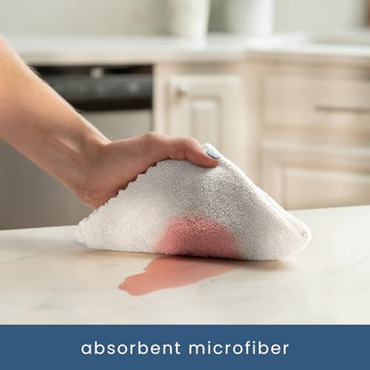 S&T INC. 50 Pack Microfiber Cleaning Cloth with Box, Bulk Towels for Home, Reusable Microfiber Towels for Cars, Cleaning Rags, White, 190gsm, 11.8 Inches x 11.8 Inches, 50 Count - color: White