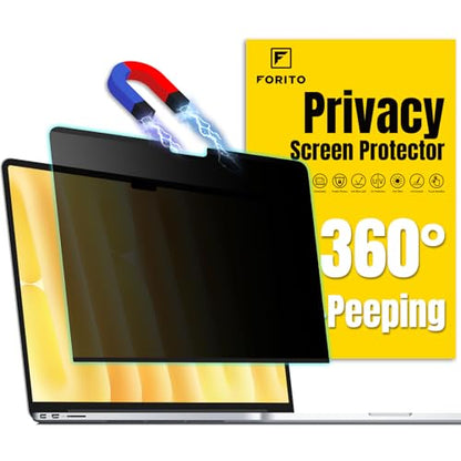 F FORITO Magnetic Privacy Screen Protector Compatible with MacBook Air 13 inch (2018, 2019, 2020, 2021, M1), Removable 360° Anti Peeping Anti Blue Light Laptop Privacy Shield - size: for Mac Air 13.3" (2018-2021,M1)