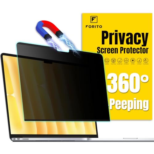 F FORITO Magnetic Privacy Screen Protector Compatible with MacBook Air 13 inch (2018, 2019, 2020, 2021, M1), Removable 360° Anti Peeping Anti Blue Light Laptop Privacy Shield - size: for Mac Air 13.3" (2018-2021,M1)