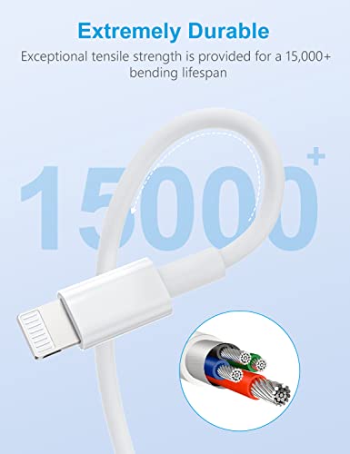 USB C Charger, 40W iPhone Charger Dual Ports Type C Fast Charger with MFi Certified USB-C to Lightning Cable & USB-C to USB-C Cable for iPhone 13/13 Pro/12/11/XR/XS/X/8, Galaxy, Pixel