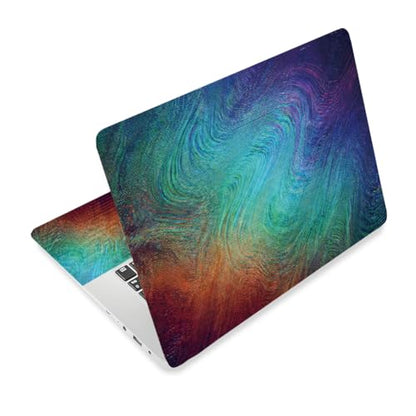 3Pcs Abstract Laptop Skin Sticker Psychedelic Colors Universal Removable Vinyl Stickers Fits for 12.1 13 14 15.6 16 Inch Waterproof Notebook Decal Cover Gift - color: blue