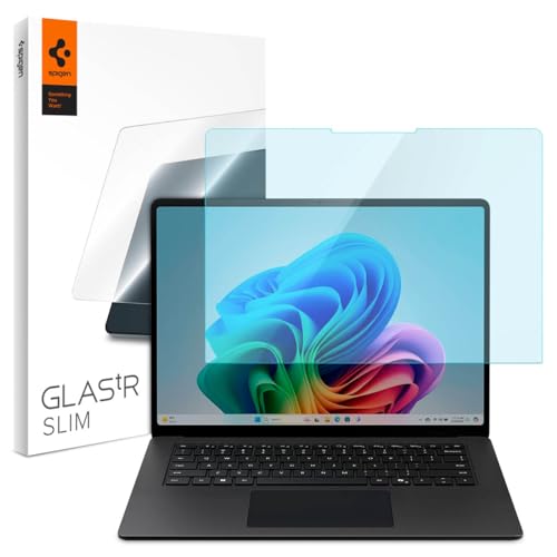 Spigen Tempered Glass Screen Protector [GlasTR Slim] Designed for New Surface Laptop 15 inch [9H Hardness] - size: 15 inch