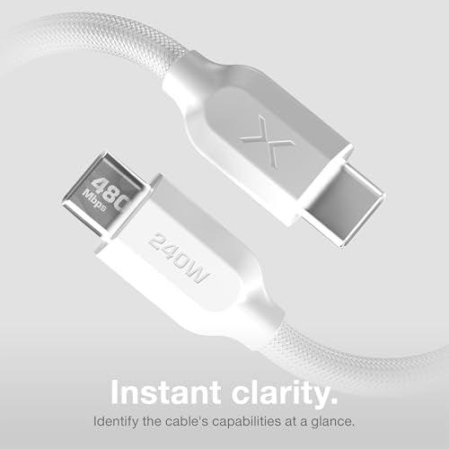 NOCO XGrid XC1: 240W USB-C to USB-C Cable with 3-Foot Durable Design | USB-IF Certified, Smart E-Marker Chip, 480Mbps Data, UltraFlex Braided Nylon & Silicone Jacket, 10,000-Bend Tested