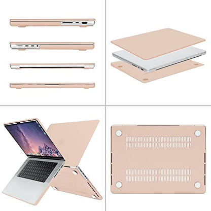 MOSISO Compatible with MacBook Pro 16 inch Case M5 M4 M3 M2 M1 2026-2021 | A3429 A3428 A3403 A3186 A2991 A2780 A2485, Protective Hard Shell Case&Keyboard Cover&Screen Film&Pouch, Camel - color: Camel
