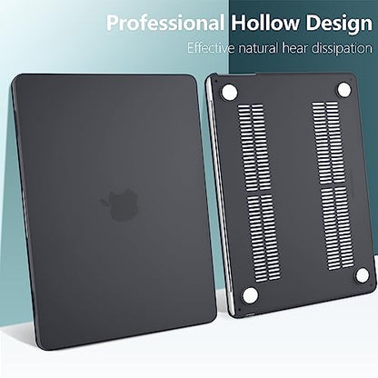 DONGKE for MacBook Air 15 Inch Case M5 M4 M3 M2 (2026-2023) A3448 A3241 A3114 A2941, Protective Hard Shell Cover Compatible with Touch ID & Liquid Retina Display - Matte Black - color: Matte Black