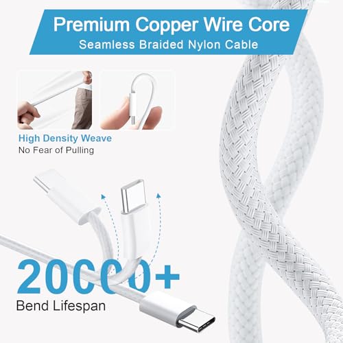 140W Charger for Mac Book Pro 16 14 inch Mac Air 15 13 inch 2025 2024 2023 2022 2021 M1 M2 M3 M4 Fast Charger Power Adapter & 6.6FT Type C to Magnetic 3 Braided Cable LED Original Quality
