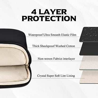 Bagasin 14-15.3 Inch Puffy Laptop Sleeve Case for MacBook Air 15.3 | Compatible with MacBook Air 15.3, MacBook Pro A1990 A1707, Dell XPS 15 Plus - color: Black, size: 14