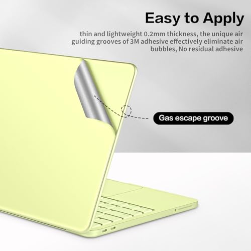 4 in 1 Ultra Thin 3M Vinyl Full Size Laptop Skin Palm Rest Sticker for 2026 New Released MacBook Pro Neo 13 Inch A3404 with A18 Chip - Citrus Yellow - color: Citrus Yellow
