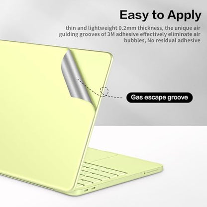 4 in 1 Ultra Thin 3M Vinyl Full Size Laptop Skin Palm Rest Sticker for 2026 New Released MacBook Pro Neo 13 Inch A3404 with A18 Chip - Citrus Yellow - color: Citrus Yellow