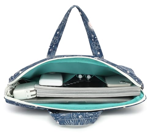 Muti-Pockets Laptop Sleeve Case Bag,Rebound Bubble Cushioned Laptop Shoulder Bag Fits Laptop 15.6 inch-16 inch (Sol de Mayo) - color: Sol De Mayo(muti-pockets)