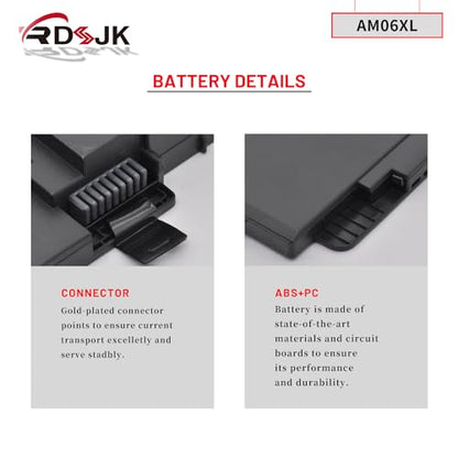 AM06XL AM06 Laptop Battery for HP ZBook 17 G5 G6 Series Notebook AMO6XL L07044-855 HSTNN-IB8G L07350-1C1 AM06095XL HSN-Q12C 11.55V 95.9Wh 8310mAh 6-Cell