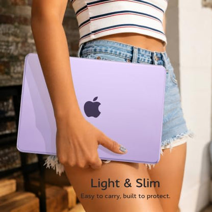 B BELK for MacBook Neo Case 13 inch 2026 Release A3404, Crystal Purple | Scratch Resistant Protective Hard Shell for Mac Neo Case with Keyboard Cover & Screen Protector, Lightweight, Easy Snap-On - color: Crystal Purple