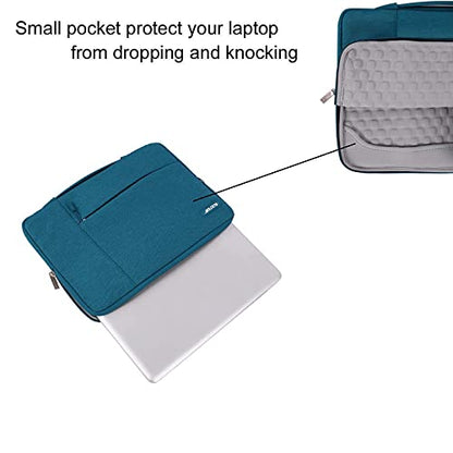 MOSISO Laptop Case 13.3 inch, 13-13.3 inch Laptop Sleeve with Handle Compatible with MacBook Air/Pro 13/Pro 14 M5 M4 M3 M2 M1,HP Dell ASUS Lenovo, Polyester Multifunctional Computer Bag, Deep Teal - color: Deep Teal, size: 13.3 inch