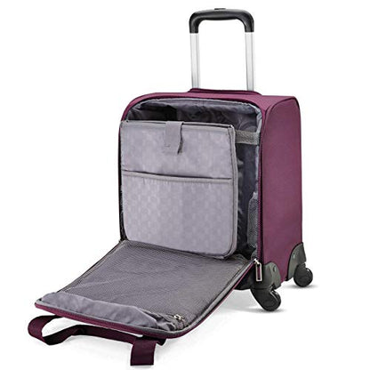 Samsonite Underseat Carry-On Spinner With USB Port, Purple, One Size - color: Purple