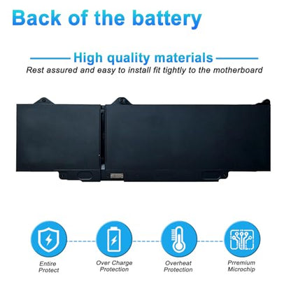 GRWKG 42Wh Battery Replacement for Dell Latitude 3340 3440 3450 3540 3550 5340 5350 5440 5450 5540 5550 7455 Precision 3480 3490 3580 3590 Series JTG7N 0V7TXF R73TC DR02P V7TXF 11.4V - size: 11.42*3.86*0.71inch GRWKG