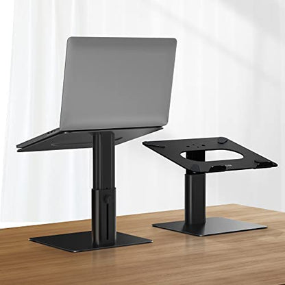 BESIGN LSX6N Laptop Stand, Ergonomic Adjustable Notebook Riser, Computer Holder, Laptop Mount Compatible with 10-15.6" Laptops, Black - color: Black, size: Sit Work(H5.90-9.44in)