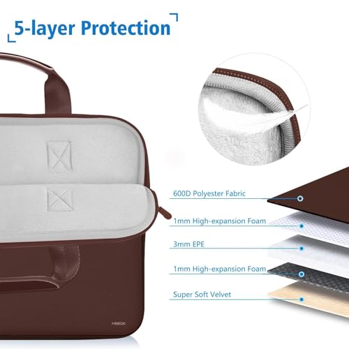 Hseok Laptop Sleeve 13.3-14 inch Case with Small Pouch, Neoprene Computer Bag Compatible with MacBook Neo/Pro 14 M5/M4/M3/M2/M1, Mac Air/Pro 13.3, XPS 14 and Most 13-14 inch Notebooks,Coffee - color: Coffee, size: 13"-14"