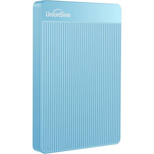 UnionSine 500GB Ultra Slim Portable External Hard Drive HDD-USB 3.0 for PC, Mac, Laptop, PS4, Xbox one, Xbox 360-(Blue) - color: Blue, size: 500GB