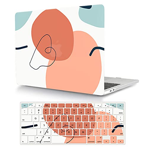 Protective Case Compatible with MacBook Pro 13 inch with CD-ROM Model: A1278(Old Version 2012/2011/2010/2009/2008), Plastic Hard Shell Case Cover & Keyboard Cover Skin - Pink Geometry - color: Pink Geometry, size: A1278(Pro 13 w/CD-ROM 2008-2012)