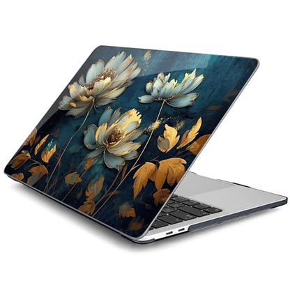 Batianda LumiArt Case for MacBook Pro 13 inch 2020 2022, Blooming Flowers | Fits Model A2338 M2 M1 A2251 A2289,1.2mm Slim Lightweight Hard Shell Cover, Scratch Resistant,4-in-1 Accessories Bundle - color: Blooming flowers