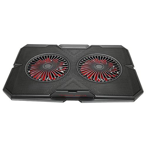 RGB Laptop Pad with Dual Silent Fans, Gaming Laptop Cooler Stand with 7 s Height Adjustment, 2 USB Ports and RGB s for 14in to 17in Lap, y Panel
