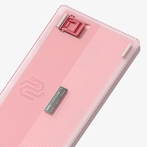 nuphy Halo75 V2 Mechancial Gaming Kyeboard,75% Wireless Hot Swappable Bluetooth Keyboard,83 Kyes RGB Backlit Keyboard,Support Bluetooth/2.4GHz/USB-C (Pink, Raspberry (46gf)) - color: Pink, size: Raspberry (46gf)