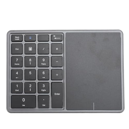 XUMIUZIY Numeric Keypad, 22 Keys Dual Modes Bluetooth4.2 Wire Less Number Pads with Touchpad, Slim External Numpad Keyboard for Laptop Desktop PC (Dark Gray) - color: Dark Gray