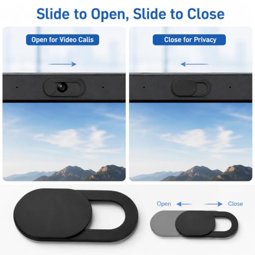 Webcam Cover Slide, Ultra Thin Camera Cover for Lapto Security Blocker for Computer and Camera（6 Pac）