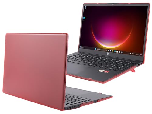 mCover Case Compatible ONLY for 2023-2024 15.6-inch HP Laptop 15-FCxxxx / 15-FDxxxx Series Windows Notebook PC (NOT Fitting Any Other HP Laptop Models) - Red - color: Red