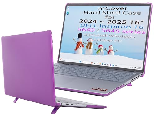 mCover Case Only Compatible with 2024～2025 16" Dell Inspiron 16 5640 5645 Series Clamshell Windows Laptop PC (NOT Fitting Any Other Dell Models) - Purple - color: Purple