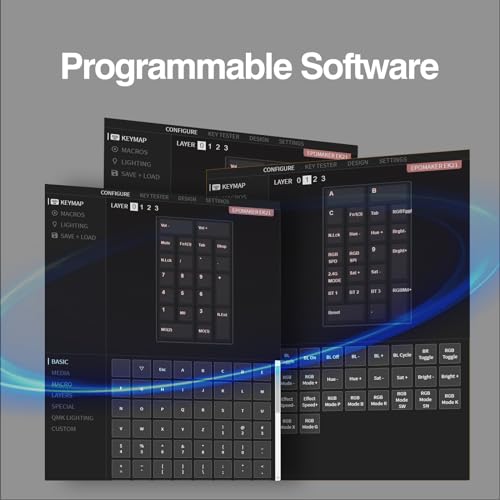 EPOMAKER EK21 VIA Gasket Number Pad, Bluetooth 5.0/2.4ghz/Wired Hot Swappable Numpad, with Poron Foam, Aluminum Alloy Knob, 1000mAh Battery, Programmable (Black, Flamingo Switch)