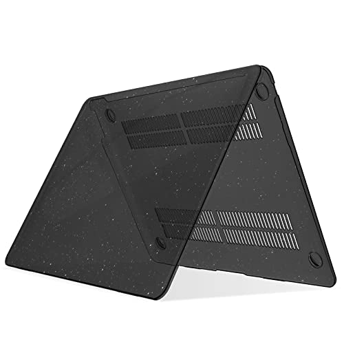 IBENZER Compatible with New MacBook Air 13 inch Case 2022 2021 2020 M1 A2337 A2179 A1932, Plastic Hard Shell Case with Keyboard Cover for Mac Retina Display with Touch ID, Star Black, AT13-S-BK+1 - color: Star Black