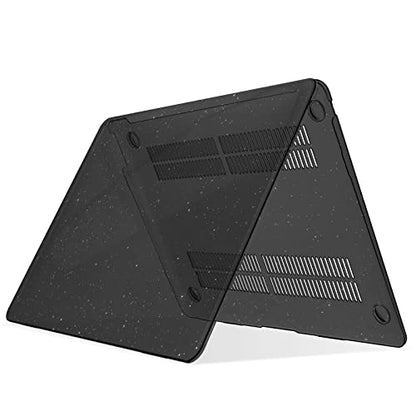 IBENZER Compatible with New MacBook Air 13 inch Case 2022 2021 2020 M1 A2337 A2179 A1932, Plastic Hard Shell Case with Keyboard Cover for Mac Retina Display with Touch ID, Star Black, AT13-S-BK+1 - color: Star Black