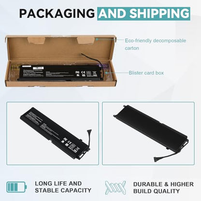 TREE.NB RC30-0328 RZ09-0330 Laptop Battery for Razer Blade 15 Base 2020 2021 RZ09-0328 RZ09-0328X RZ09-03286 RZ09-03287 RZ09-03289 RZ09-03287E22 RZ09-03287E22-R3U1 RZ09-0369 - size: 9.61x2.72x0.83inch RC30-0328