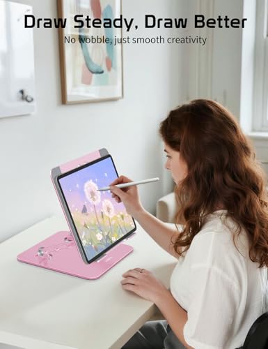 Aluminum Laptop Stand Adjustable Height & Angle | Ergonomic Riser for MacBook, Notebook & Tablet | Foldable, Portable, Ventilated Design for Office, Home, Travel – Fits 10"-15.6" Devices,Pink - color: Pink