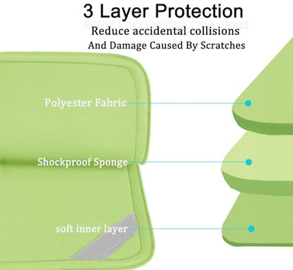 Laptop Sleeve 15.6 inch, Shockproof Protective Computer Carrying Cover with Front Pocket, Briefcase Handbags Laptop Case for 15.6 inch HP, Dell, Acer, Asus, Notebook, Light Green - color: Light Green, size: 15.6 inch