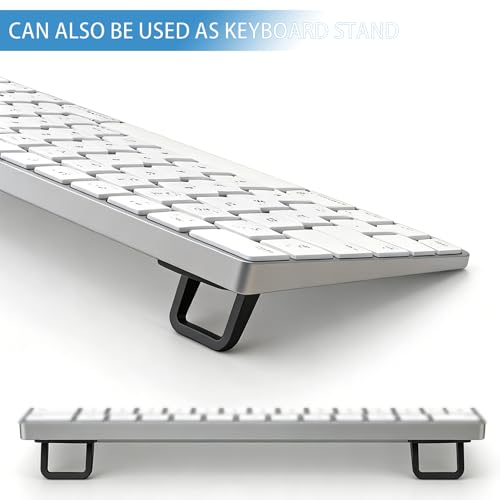 2 Pack Aluminum Laptop Stand, 2-Level Height Adjustable Foldable Compact Portable Desk & Keyboard Riser, Fits 11–17 inch Laptops, Ergonomic Holder for Home, Office, Travel