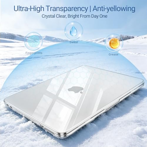 MOSISO Compatible with MacBook Neo Case 13 inch 2026 A3404 A18 Pro Chip | Ultra-Thin Surpass Natural Beauty Seamlessly Closes Protective Hard Shell Case Cover, Crystal Clear - color: Crystal Clear