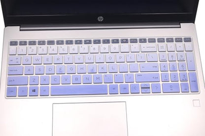 Keyboard Skin Compatible for 15.6" HP Laptop 15-fc 15-fd 15t-fd 15z-fc, HP Pavilion 15 15-eg/eh/er 15t-eg200/eg300 15z-eh300, HP Pavilion 17z-cp000 17z-ca200 17-cn/cp Series (Ombre Purple) - color: Ombre Purple