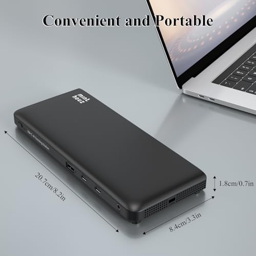 Laptop Docking Station, 12-in-1 USB-C Docking Station, Triple Display with 1xHDMI and 2xDP, 10 Gbps USB-C and 5 Gbps USB-A Data, Ethernet, Audio, 100W Charging for Dell, HP, Lenovo and More - size: 2×DP + 1×HDMI