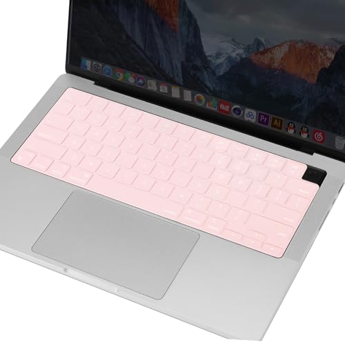 MOSISO Keyboard Cover with Solid Texture, Laptop keyboard Cover | Compatible with MacBook Air 15 inch M3 A3114 M2 A2941/Air 13.6 A3113 A2681/Pro 14/16 M4 M3 M2 M1 - color: Baby Pink